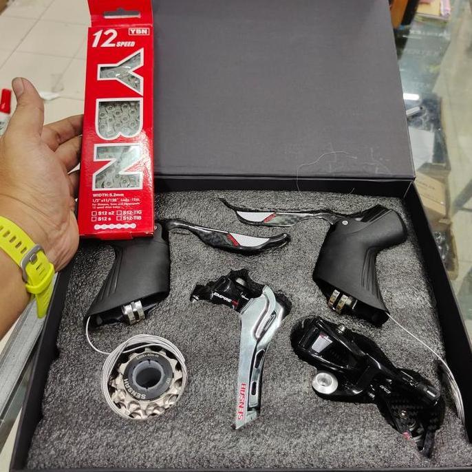 Sensah Group Set 12 Speed Road Bike Carbon Empire 2 X 12 Speed 11- 32T 2 X 12 Sp Sensah Empire