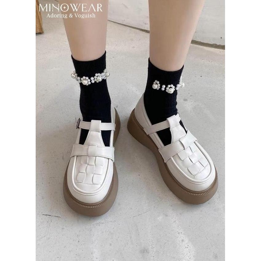 Minowear Avery Shoes Sepatu Wanita Is Flat Kerja Hitam
