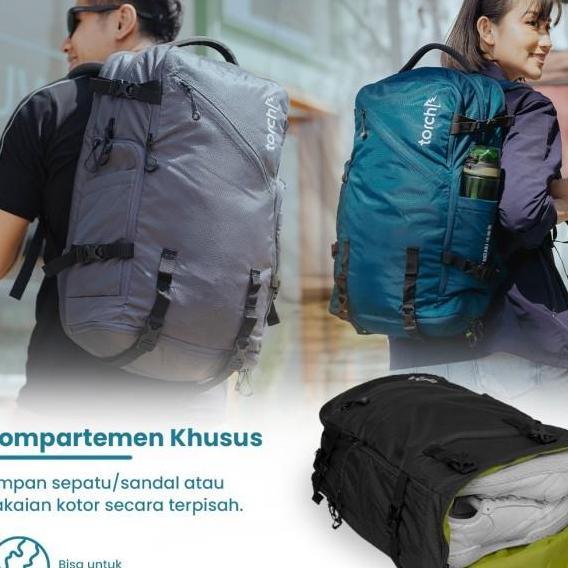 Torch Kanzaki Tas Ransel Bapa Travel Pria Wanita Wateroof
