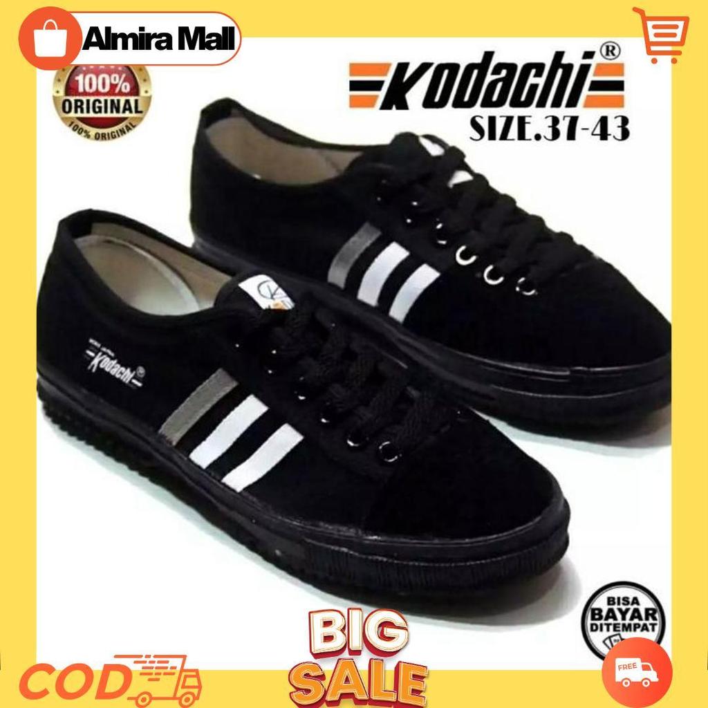 KODACHI 8111 SEPATU KODACI CAPUNG JADUL CLASSIC PRIA HITAM POLOS TALI SIZE 37 SD 43 KEREN KEKINIAN [