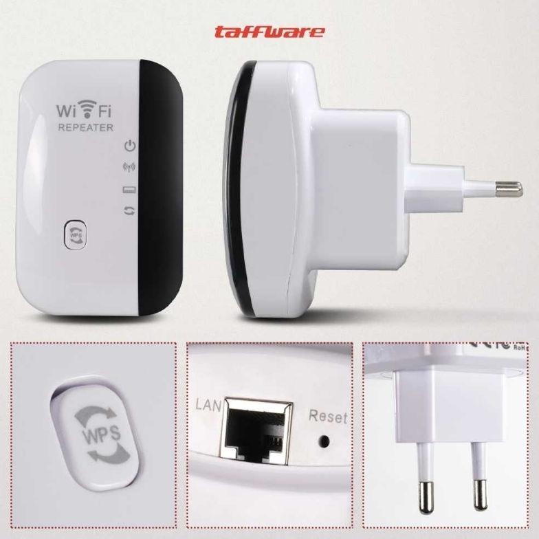 Taffware Link Wireless-N WiFi Repeater 300Mbps /  Penguat wifi  / mini repeater / wifi extender / Si