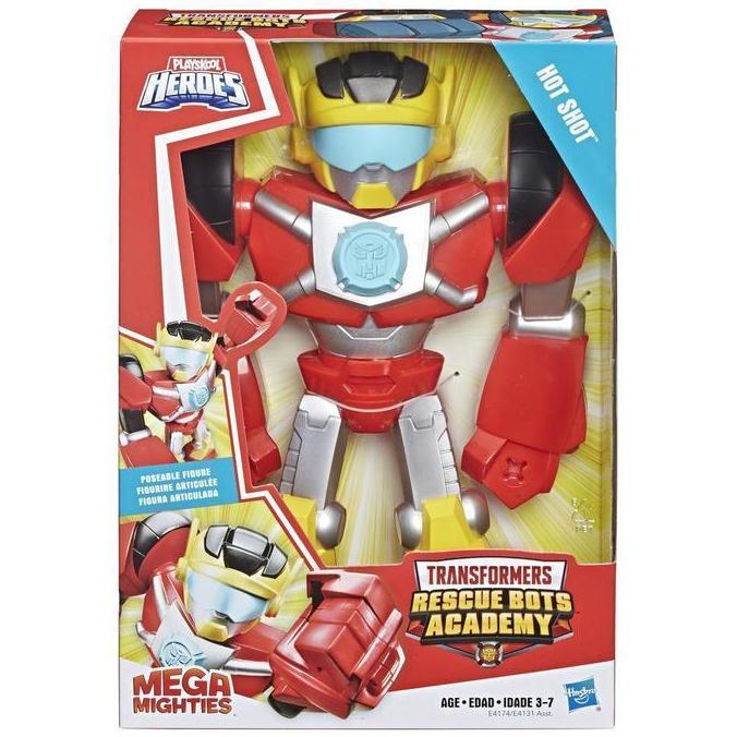 PLAYSKOOL HEROES MEGA MIGHTIES TRANSFORMERS RESCUE BOTS HOT SHOT