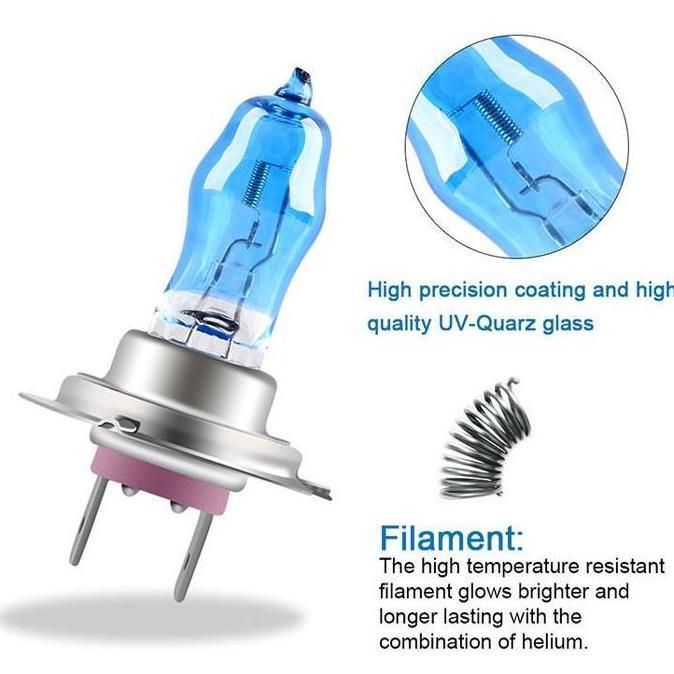 Lampu Depan Mobil Led Super Terang 2Pcs Lampu Halogen H4 100W 12V 6000K Warna Putih Untuk Fog Lamp /