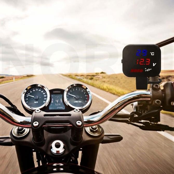 Voltmeter Koso 3 In 1 Usb Charger Universal Semua Motor Anti Air Original Termometer Digital Jam Suh