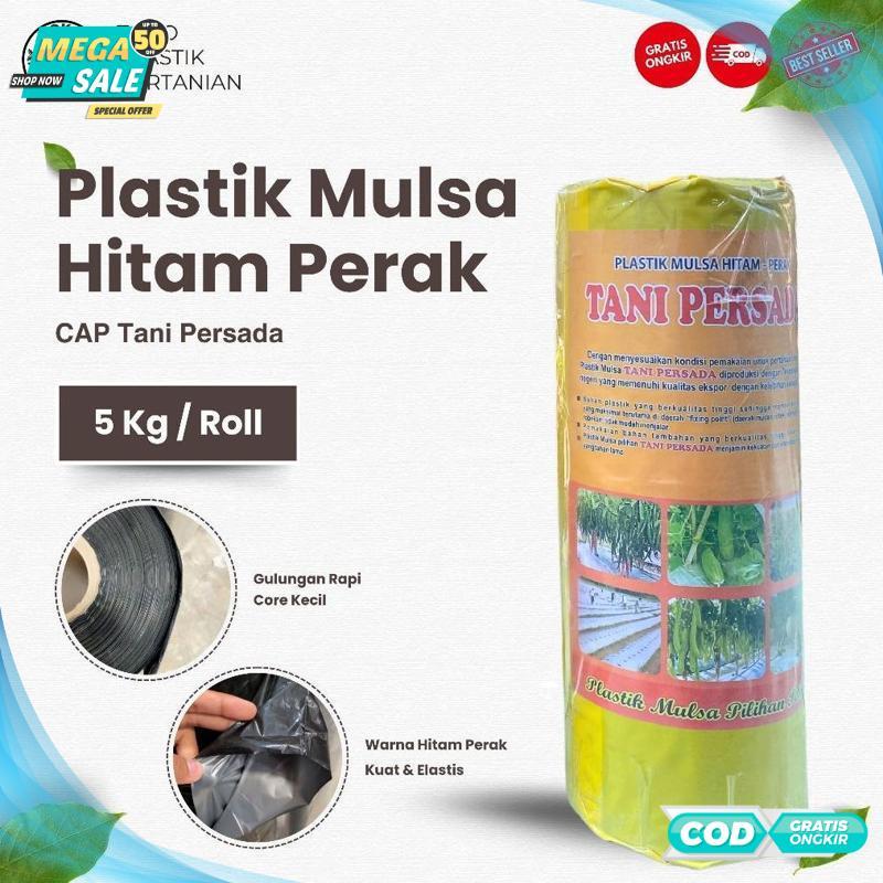 Terbaik Mulsa Plastik Mulsa Hitam Perak 1 Roll 5 kg - Tebal Kuat Bagus Murah Elastis - 2025 COD Term