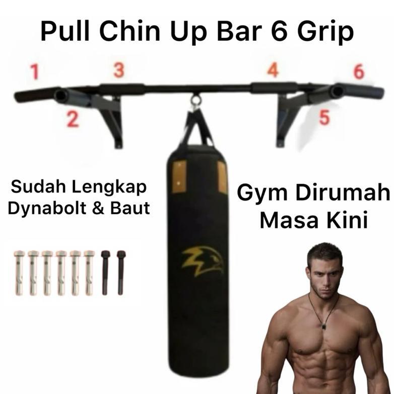 rendalens - pull chin up bar gantungan samsak tinju dinding alat fitness
