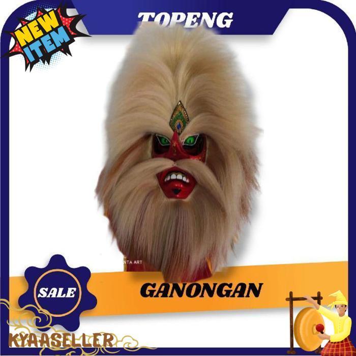 [Drs] Topeng Ganongan Topeng Bujang Ganong Ponorogo Jambul Tinggi Set1
