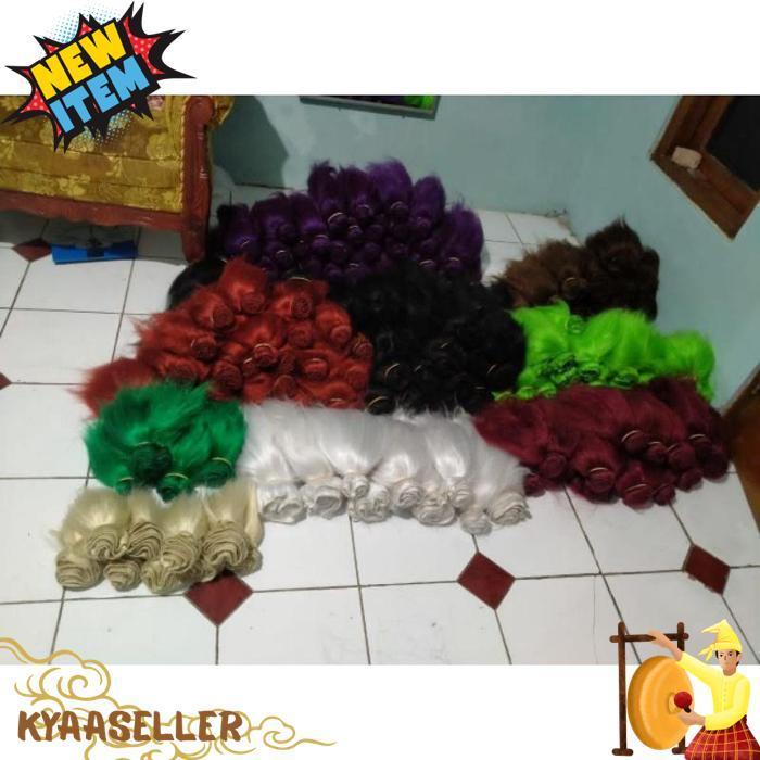 [Drs] Rambut Barongan Ganongan Sintetis Jahit 15Cm Kiloan Set1