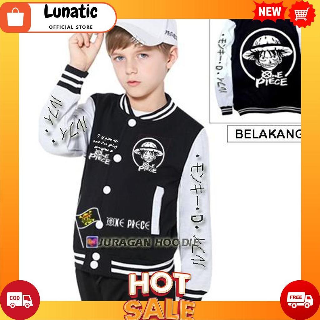 Jaket Varsity Anak One Piece Usia 6-11 Tahun / Jake Baseball Sukajan Victory Or Death Hayabusa Jepan