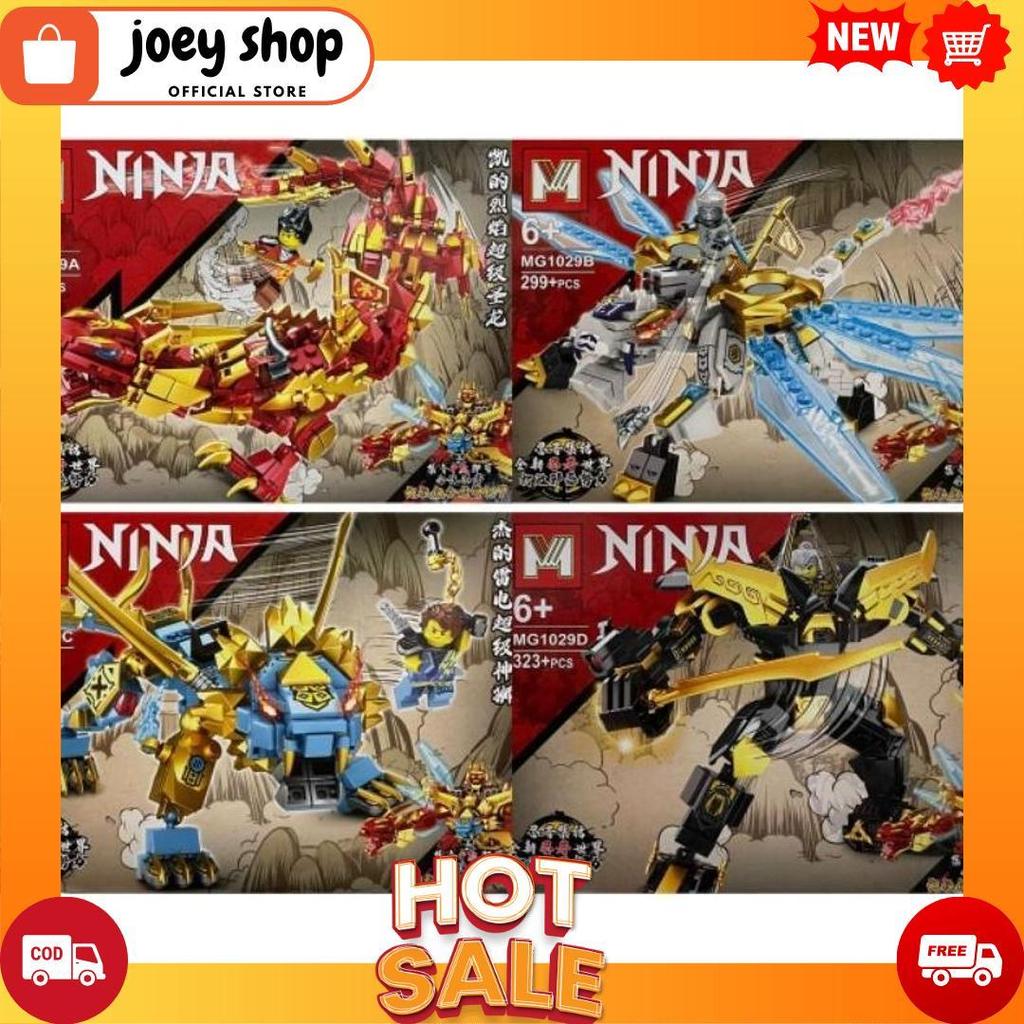 Obm99144 - Mainan Balok Susun Bricks Blocks Ninja Dragon Zane 4In1 Besar Blok Figure Ninja Naga Cod 