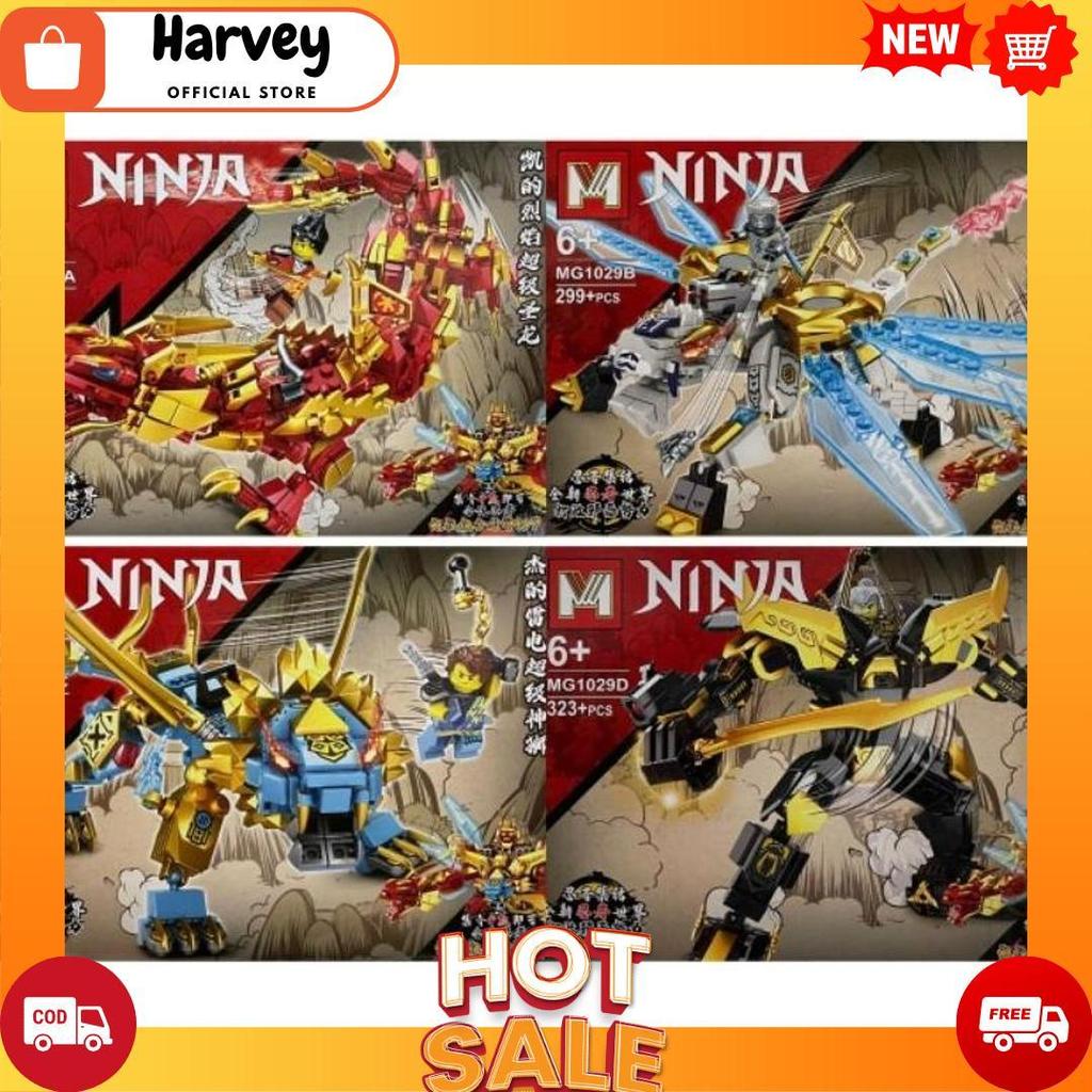 Obm99144 - Mainan Balok Susun Bricks Blocks Ninja Dragon Zane 4In1 Besar Blok Figure Ninja Naga Cod 