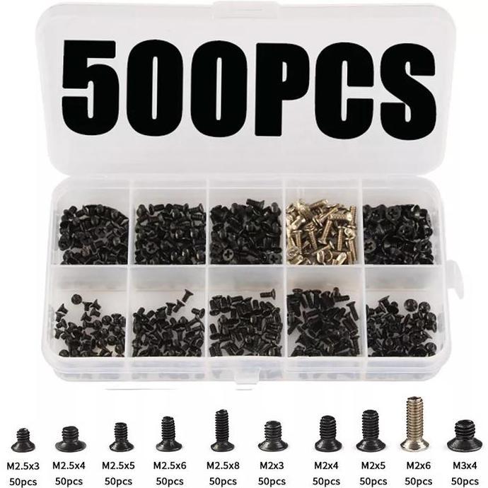 500pcs Baut Laptop Screw Mix Dell Asus MSI Computer Lenovo Notebook SAMD