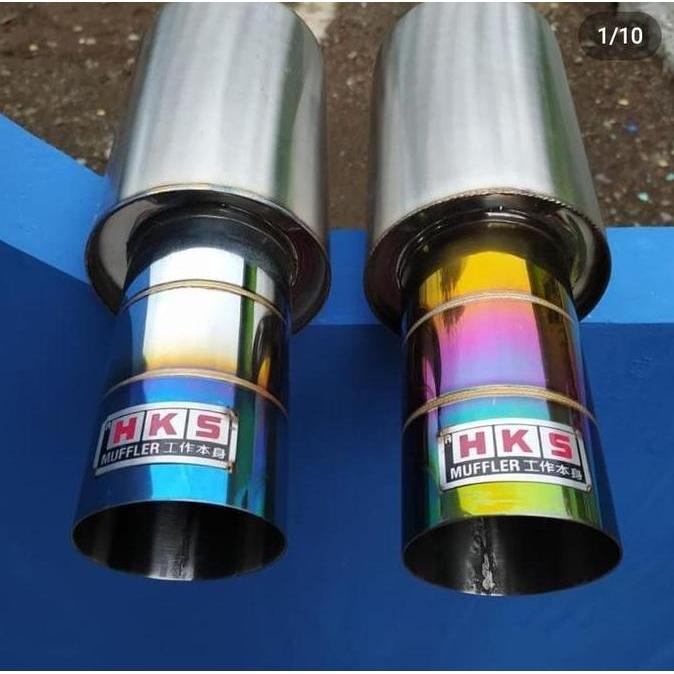 KNALPOT RACING HKS MOBIL PLONG 3 INCH SUARA BASS KERING FULL STAINLESS AVANZA XENIA SEDAN AGYA KIJAN