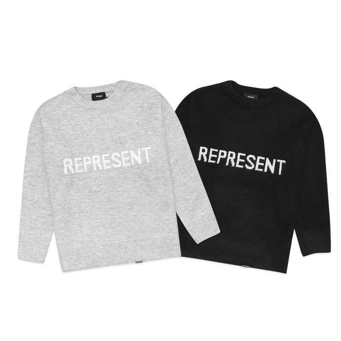 Represent Text Logo Knit Sweater