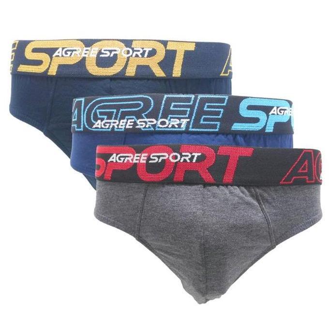 Promo 3pcs- CD pria AGREE sport 2328 KARET BOXER / celana dalam agree 2328 / isi 3 pcs celana dalam 