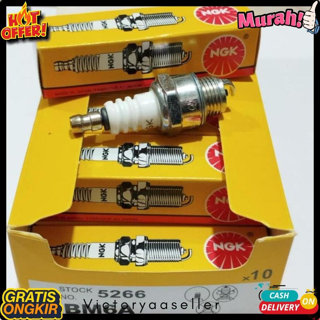Cusss Serbu! 10(Sepuluh)Pcs Spark Plug Busi Mesin Potong Rumput Bp6Ma Chainsaw Senso Kecil Besarsemp