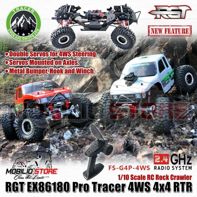 RGT EX86180 Pro Tracer 4WS 4x4 RTR 1/10 Scale RC Rock Crawler Off-Road   Remote Control