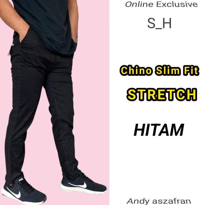 Promo Celana chinos panjang pria/celana panjang kain pria COD