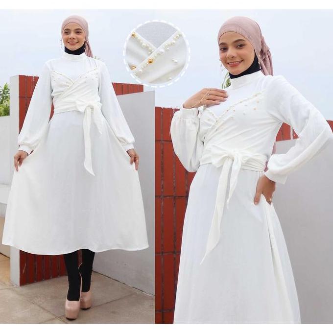 Promo Baju Long Tunik Variasi Mutiara /Long Tunik Wanita COD