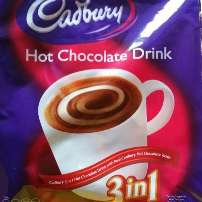 Cadbury 3 In 1 Hot Chocolate Drink 15 Sachet X 30Gr Minuman Coklat Bubuk N