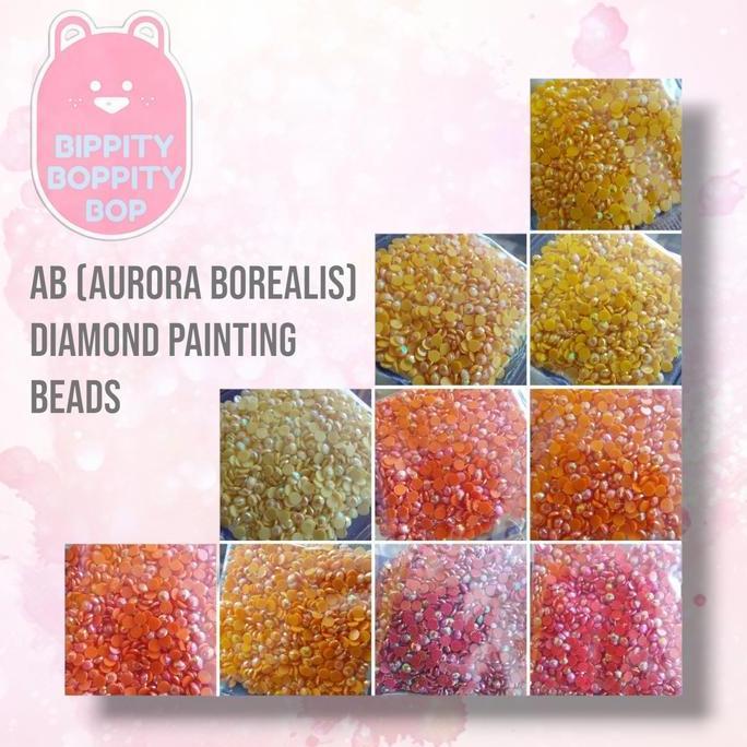 AB (Aurora Borealis) Diamond Painting Beads, 5D Diamond Drills Round 2