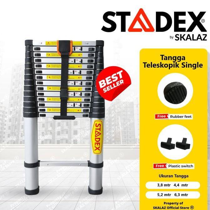 Tangga Teleskopik Single 6,3 mtr Merk STADEX by Skalaz