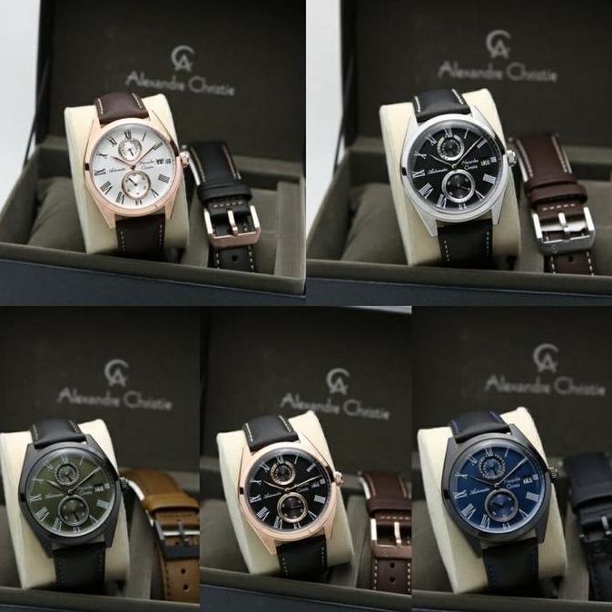Promo [ ORIGINAL ] Jam Tangan Pria Alexandre Christie 3040 AC 3040 AUTOMATIC COD