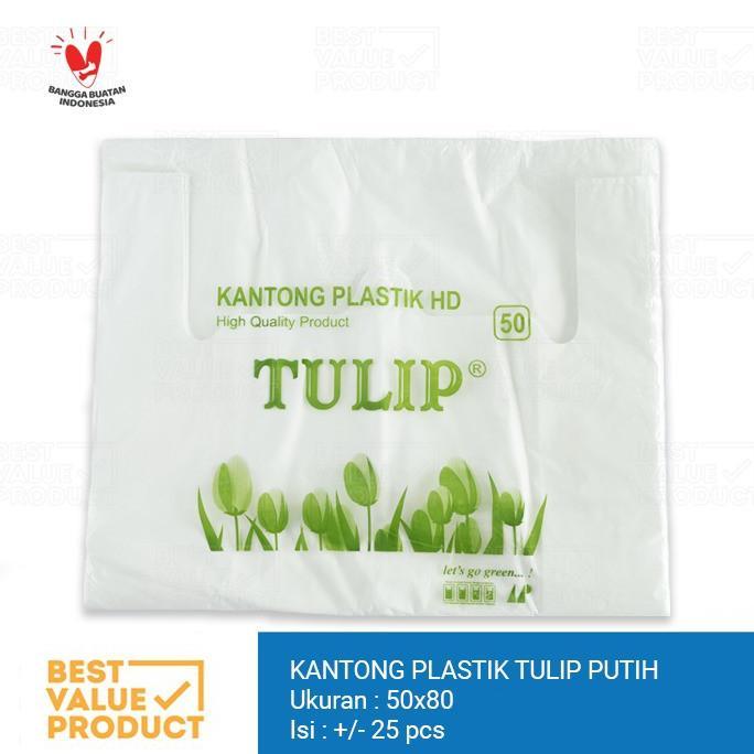 Kantong Plastik Kresek Tulip PUTIH 50 HD GO GREEN