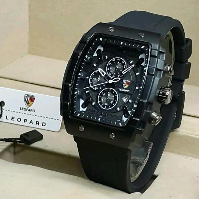 Promo JAM TANGAN PRIA TERBARU/LEOPARD KOTAK jam  tangan COD