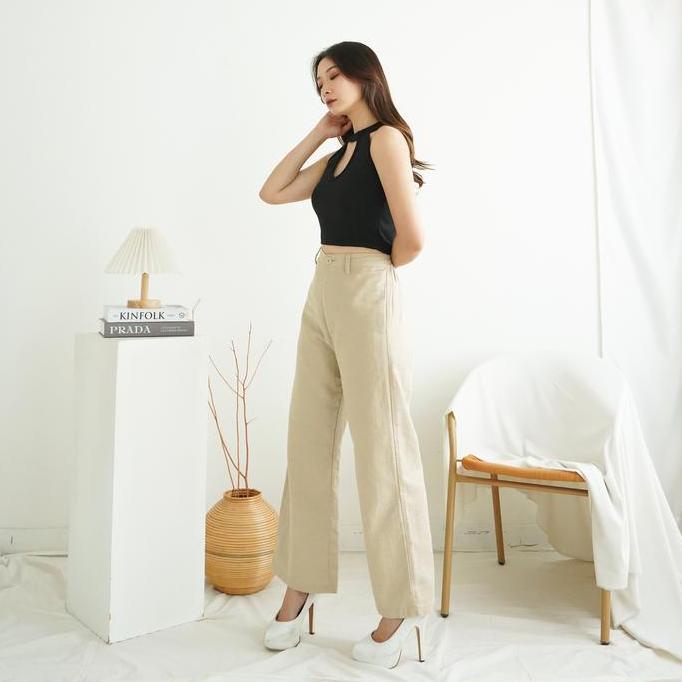 Promo Korean Halter Tank top U-NECK Tanktop Crop Tank Top Basic Halter Melar 178 COD