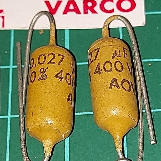 capacitor kapasitor .027 400vdc MULLARD