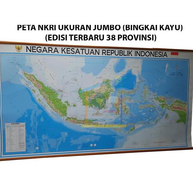PETA INDONESIA (BINGKAI) UKURAN BESAR / JUMBO