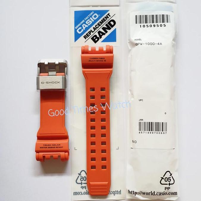 Promo STRAP G-SHOCK GPW-1000-4A GPW 1000 ORANGE CASIO ORIGINAL COD