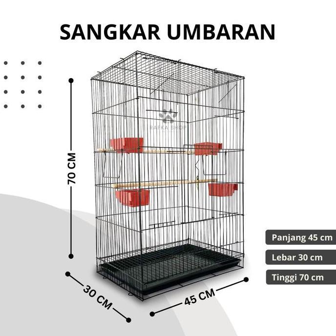 Sangkar umbaran burung Size M jumbo besi lipat tebal sangkar burung love bird TKP
