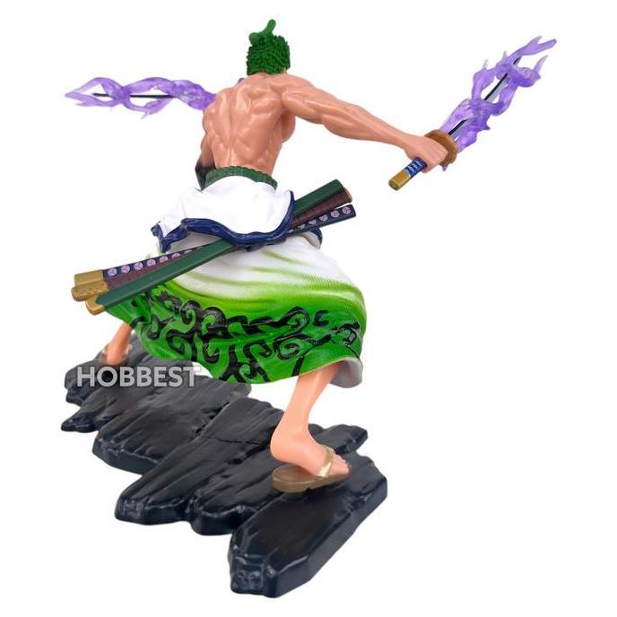 ACTION FIGURE KOA ONE PIECE : ZOROJURO MINIATUR PAJANGAN MAINAN TOPPER RORONOA ZORO WANO