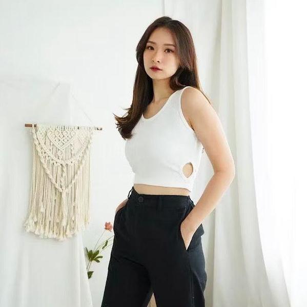 Promo Basic id fashion Tanktop crop  Baju atasan wanita crop  / Tank top  wanita kekinian COD