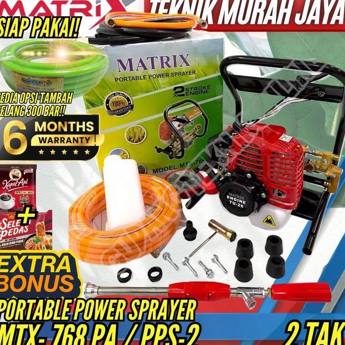 YAMAMAX PRO PPS 2 Pompa Power Sprayer Bensin Mesin Jet Cleaner Portable MATRIX MTX-768A 2 TAK MTX 76