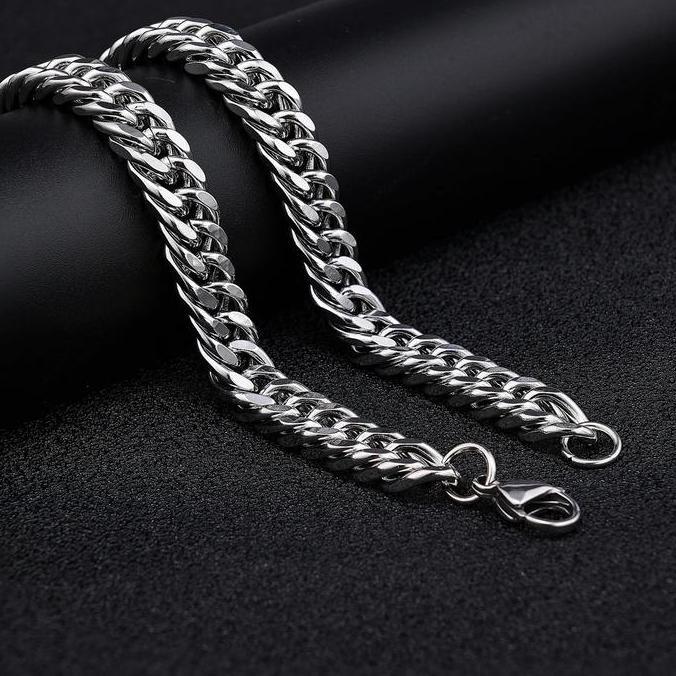 DY106 - KALUNG RANTAI PRIA KALUNG TITANIUM ANTI KARAT ANTI LUNTUR KALUNG RANTAI PAS LEHER