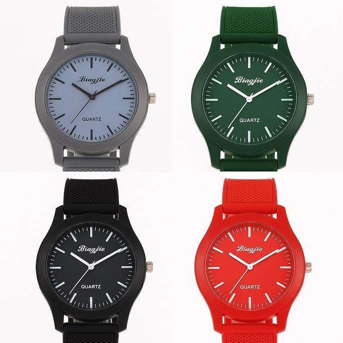 DF312 - J219 Jam Tangan Pria Wanita Analog Unisex Gaya Retro Ulzzang Elegan Kaca Watches