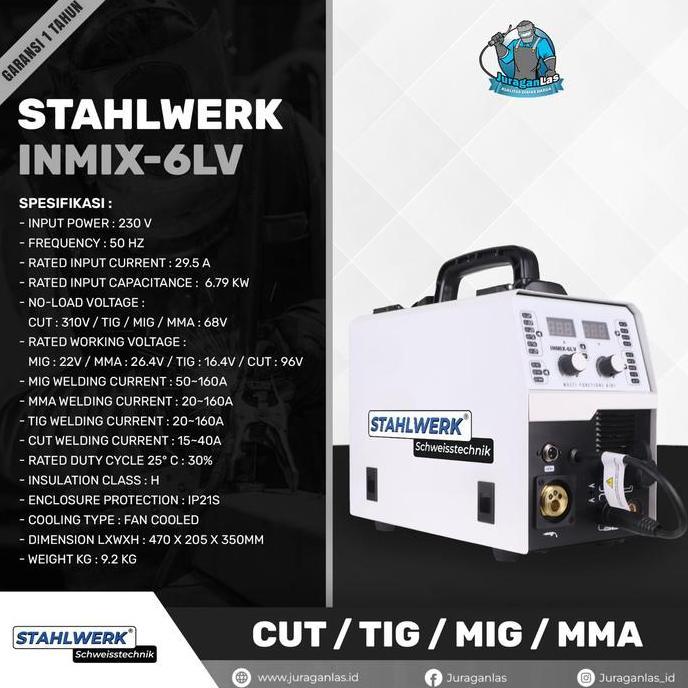 Stahlwerk INMIX-6LV MIG TIG CUT & MMA Welding Machine