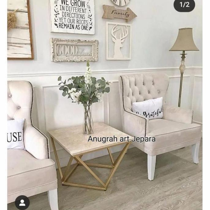 Terlaris Sofa single wing chair retro dudukan single wing chair minimalis mewah