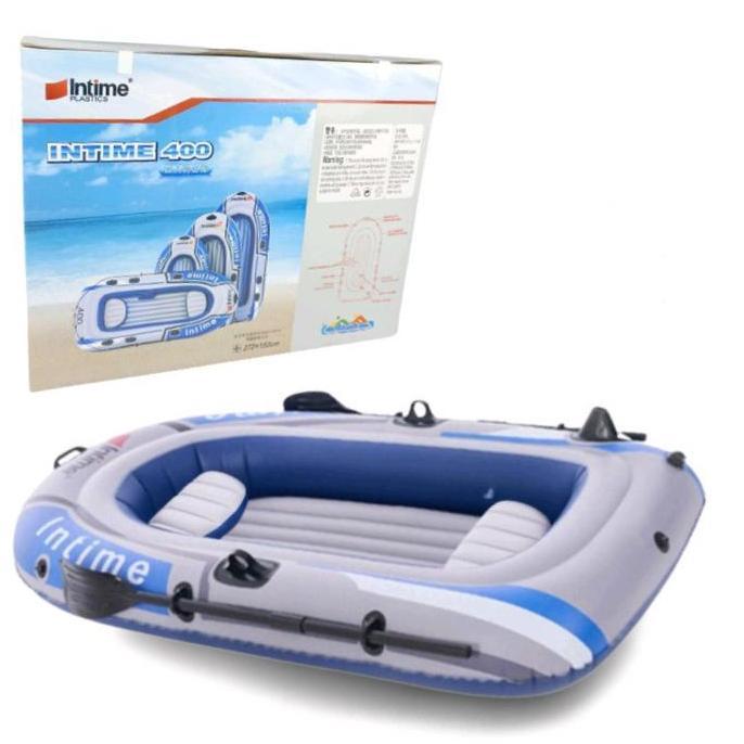 [COD] PERAHU KARET KAYAK ARUM JERAM MANCING INFLATABLE FISHING BOAT 4 PERSON AIR DENGAN BANTALAN DUD