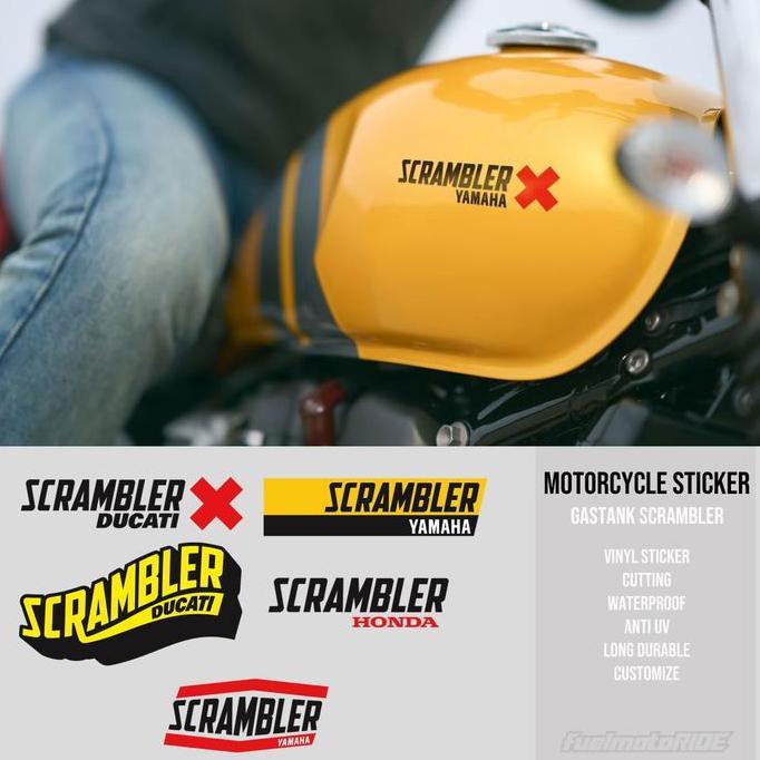 Sticker Tangki Motor Classic Scrambler Custom cb xsr w175
