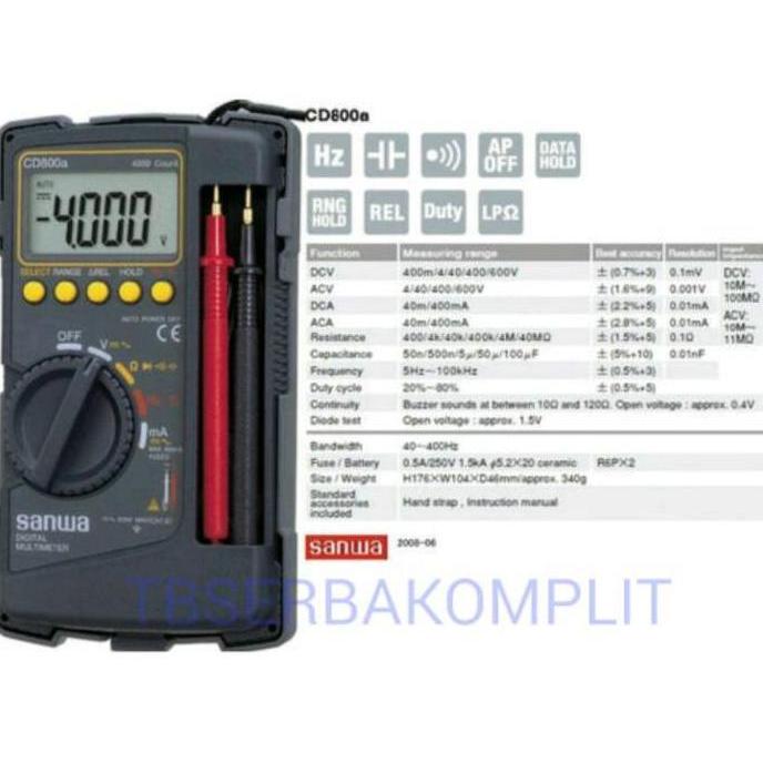 Sanwa CD800a Digital Multimeter Multitester Original Asli
