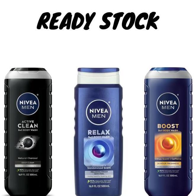 Sabun Mandi Cair Usa Nivea Men Body Wash Shower Gel Ml
