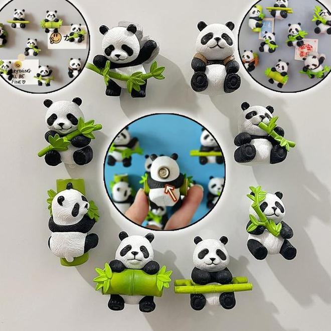 Magnet Tempelan Kulkas 3D Magnet Tempelan Kulkas Panda 3D Dekorasi Magnet Kulkas Bentuk Panda Magnet