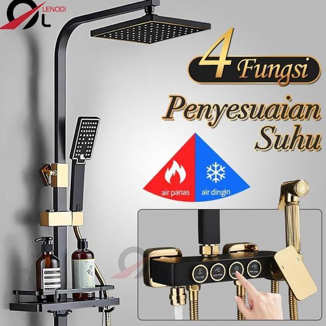 Shower Mandi Set /Set Shower Kamar Mandi/Shower Tembaga Pendingin Dan Pemanas /Set Shower 4 Fitur De