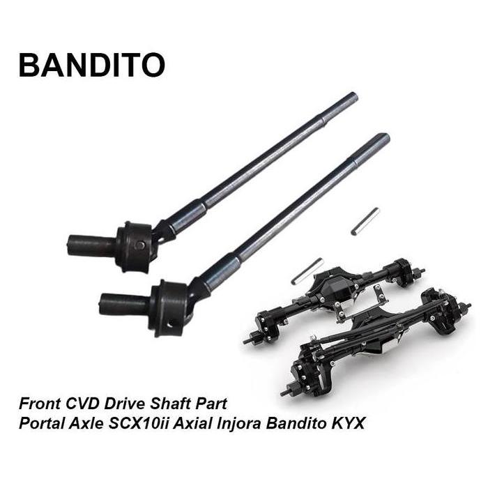 BANDITO CVD FRONT DRIVE SHAFT PART GARDAN PORTAL AXIAL SCX10II ORIGINAL DAN TERPERCAYA