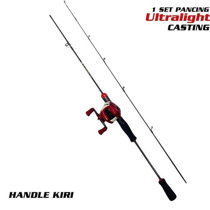 Paket Joran Pancing Casting Action Ul Solid Tip Carbon Alat Fishing Joran Ultralight Paket Reel Cast