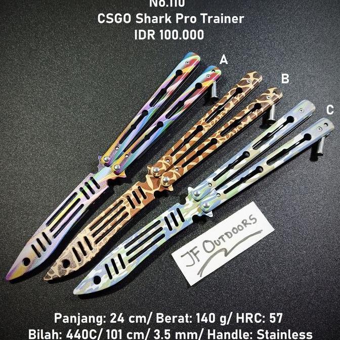 Balisong Butterfly Knife CSGO Shark Pro Trainer